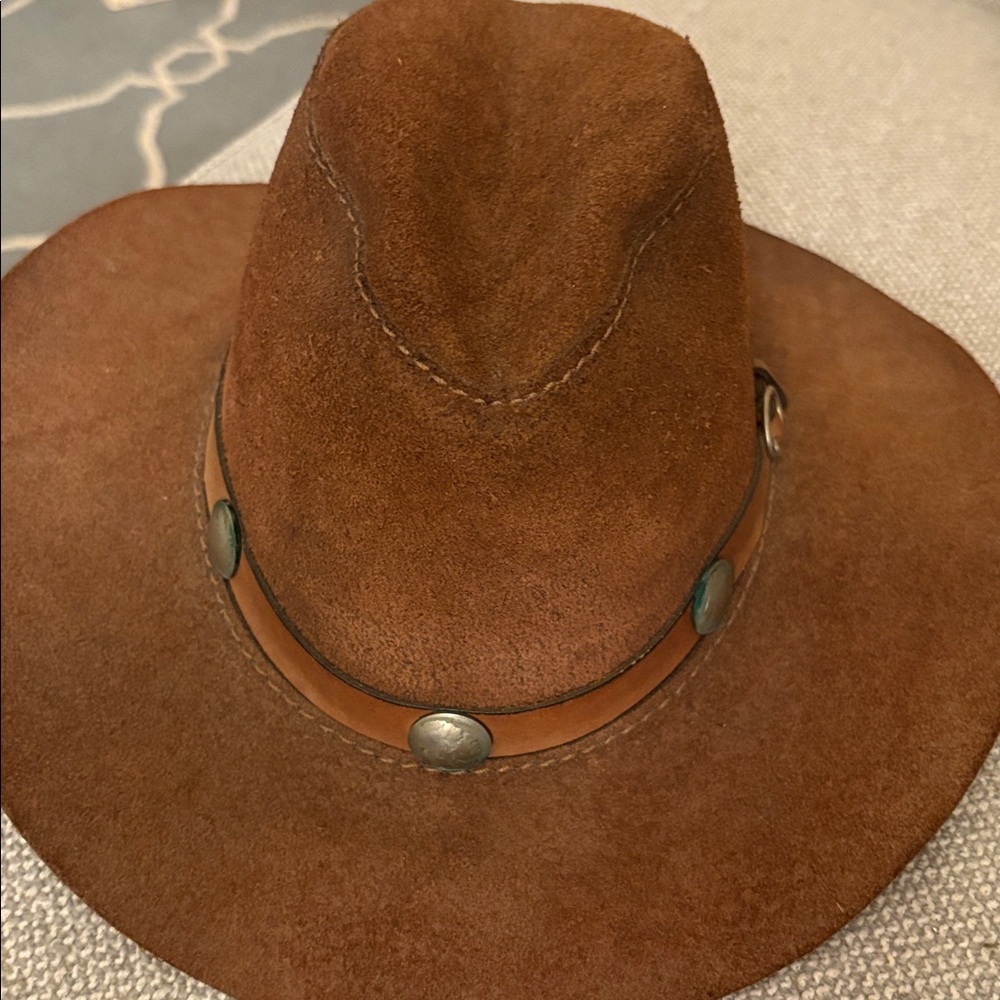 Head N Home Leather Hurricane Hat-rough suede on the outside to smooth leather